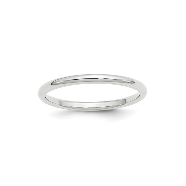 14k White Gold Comfort Fit wedding band ring
