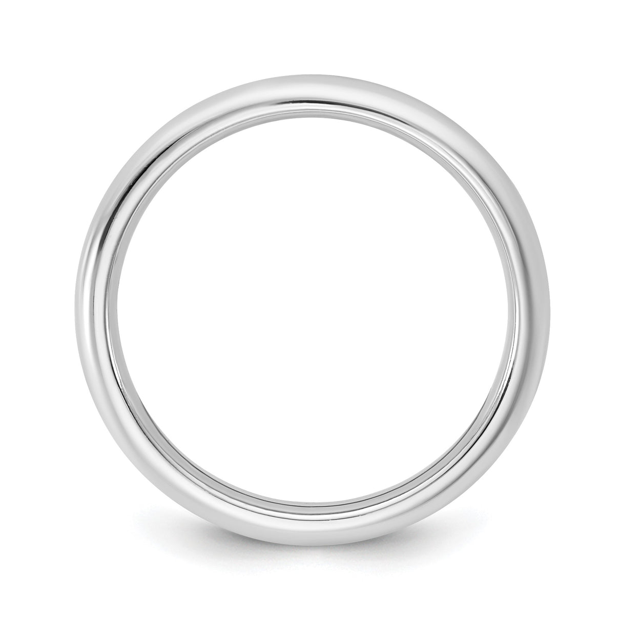 14k White Gold Comfort Fit wedding band ring alternate angle