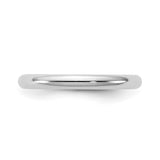 10k White Gold Comfort Fit wedding band ring detail view