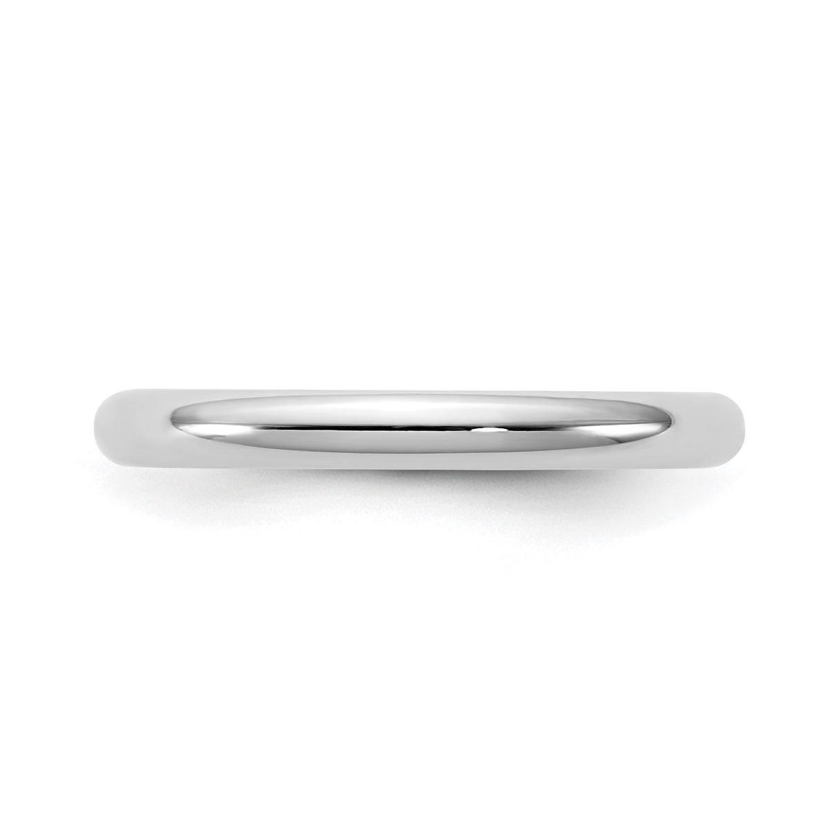 14k White Gold Comfort Fit wedding band ring detail view