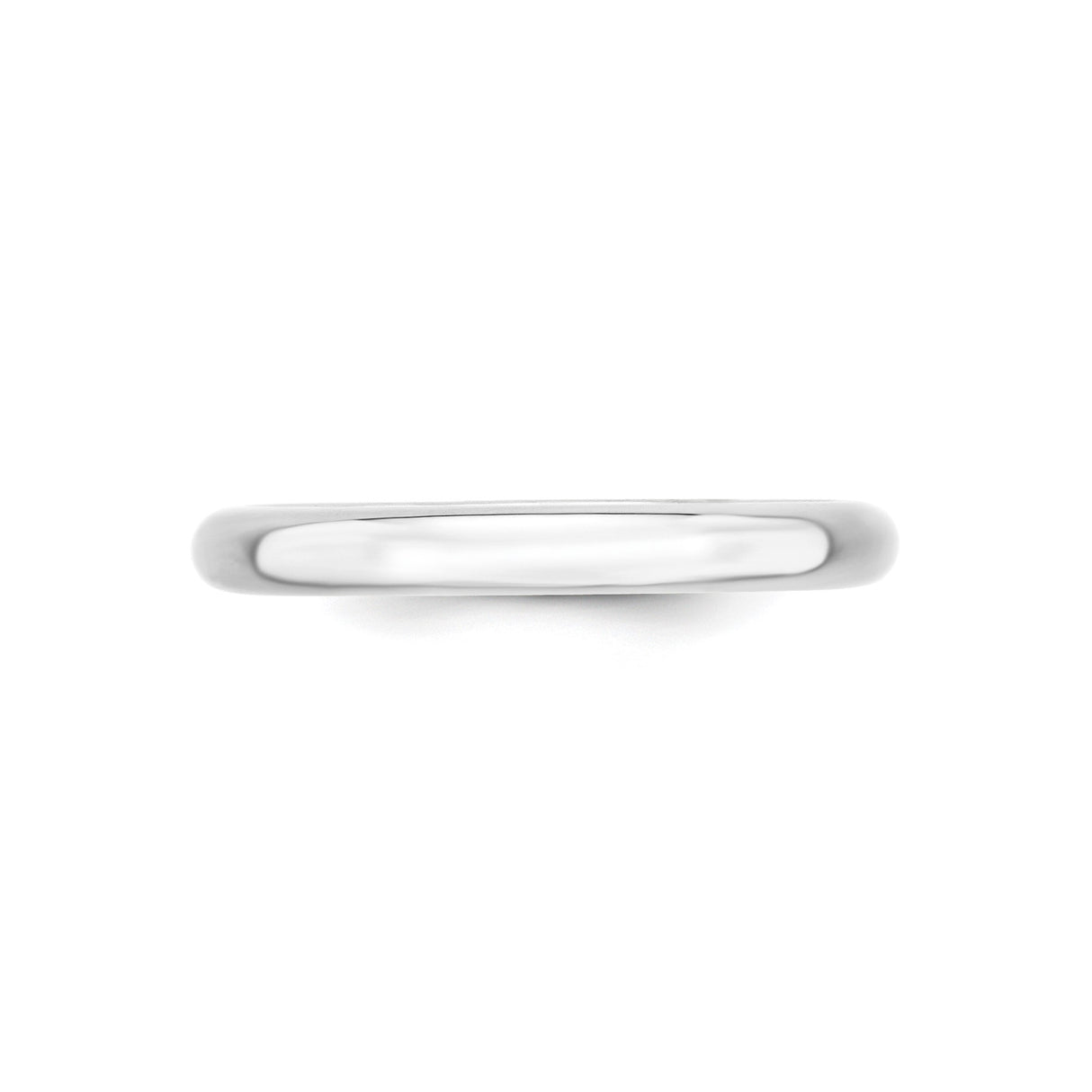 10k White Gold Comfort Fit, Lightweight wedding band ring detail view