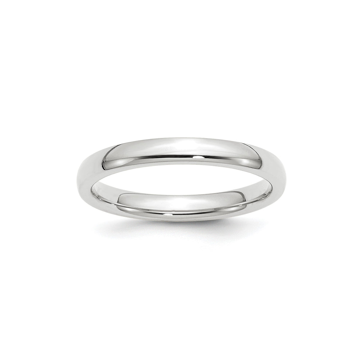 10k White Gold Comfort Fit, Lightweight wedding band ring