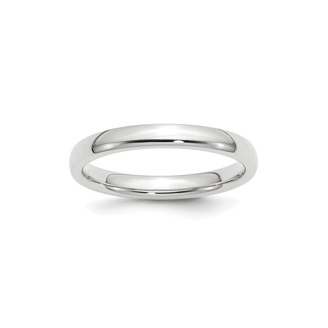 10k White Gold Comfort Fit, Lightweight wedding band ring