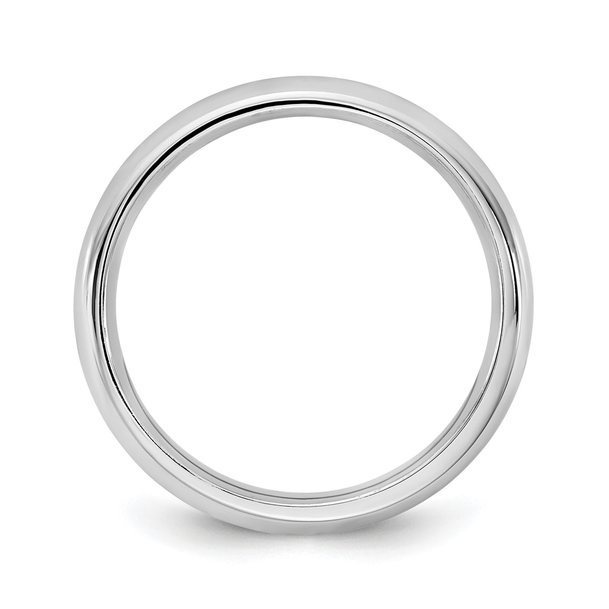 14k White Gold Comfort Fit wedding band ring alternate angle