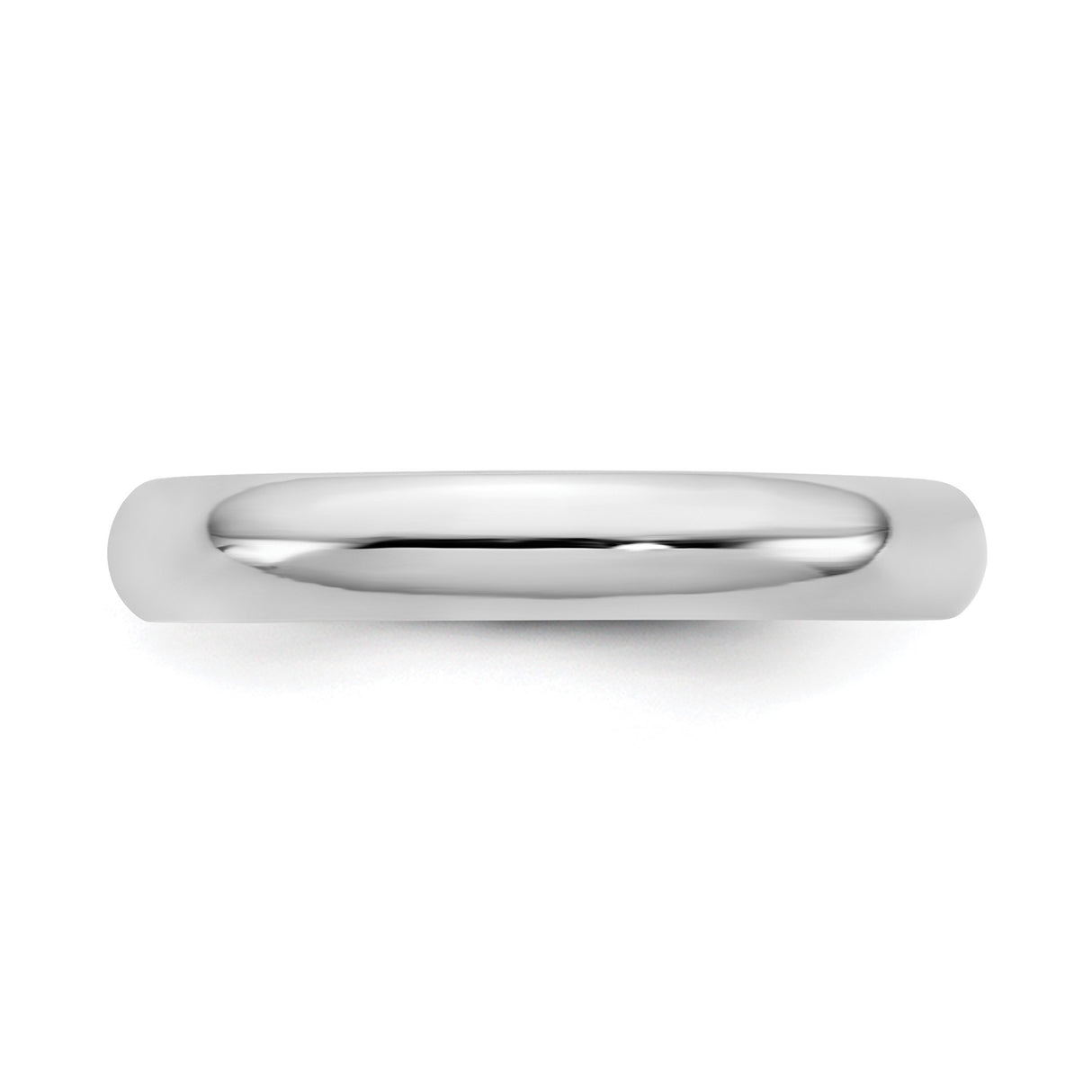 14k White Gold Comfort Fit wedding band ring detail view