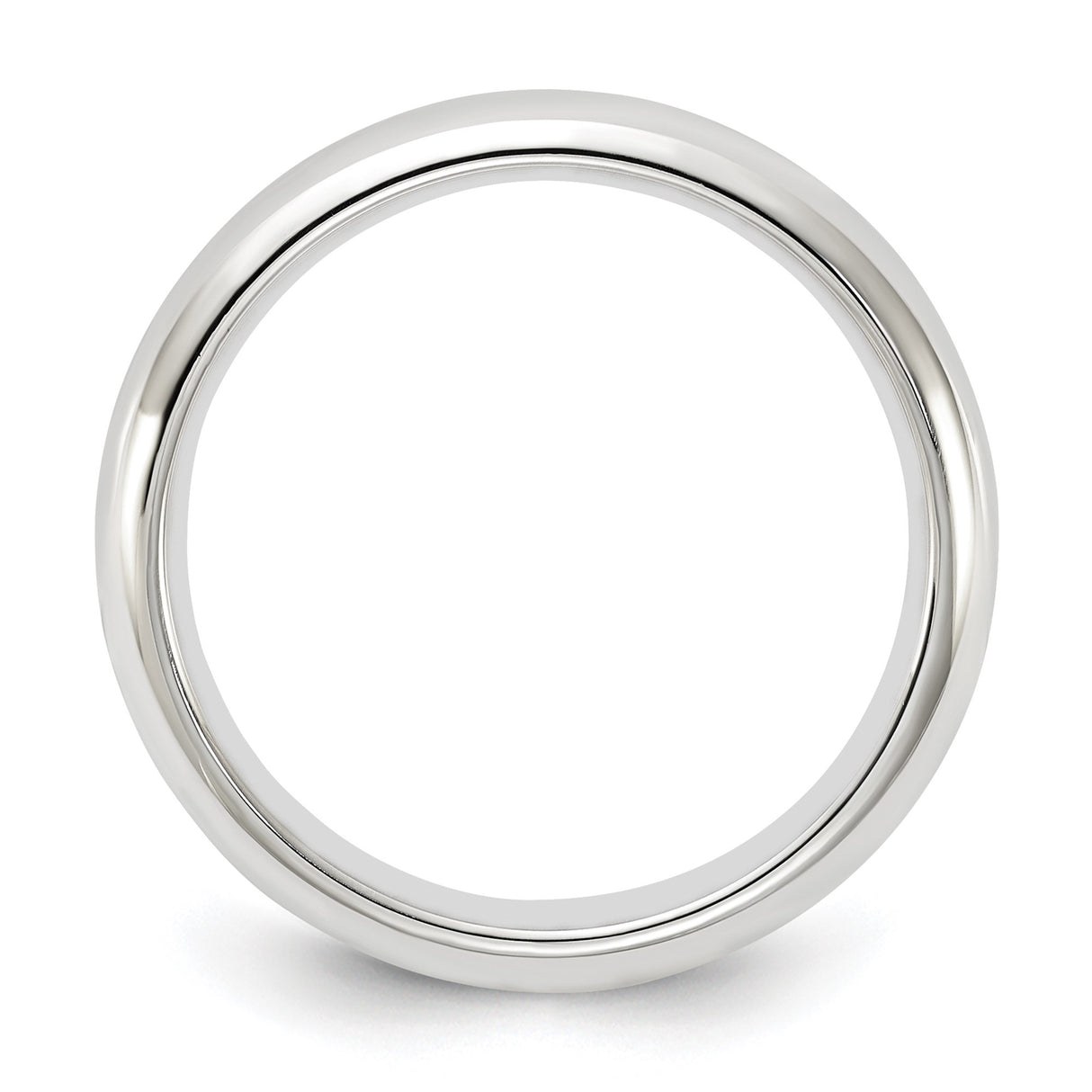 10k White Gold Comfort Fit, Lightweight wedding band ring alternate angle
