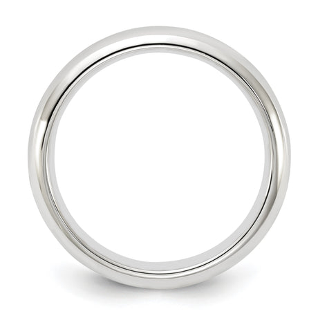 10k White Gold Comfort Fit, Lightweight wedding band ring alternate angle