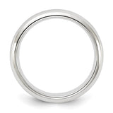14K White Gold Comfort Fit 4mm Wedding Band, Classic Solid Polished Ring