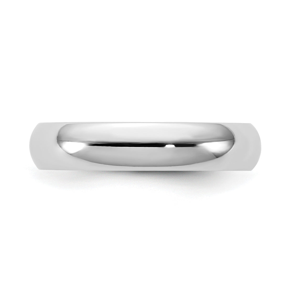 10k White Gold Comfort Fit wedding band ring detail view
