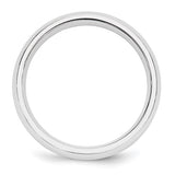 14K White Gold Comfort Fit Wedding Band 5mm Classic Solid High Polish Finish