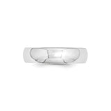10k White Gold Comfort Fit, Lightweight wedding band ring detail view