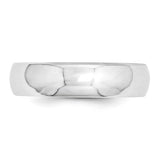 14K White Gold Comfort Fit Wedding Band 5mm Classic Solid High Polish Finish