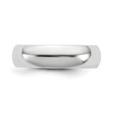 10k White Gold Comfort Fit wedding band ring detail view