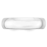 14K White Gold No Stone Wedding Band Comfort Fit 6mm Classic