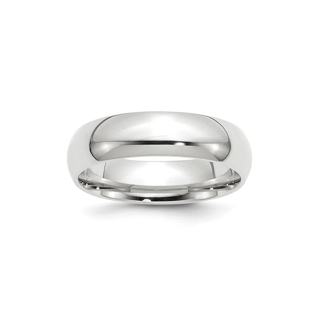 10k White Gold Comfort Fit, Lightweight wedding band ring