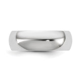 10k White Gold Comfort Fit wedding band ring detail view