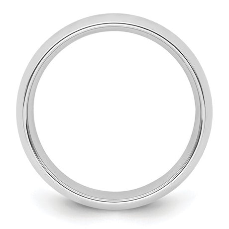 14K White Gold Comfort Fit Wedding Band, Solid 7 mm Classic Ring for Everyday Elegance