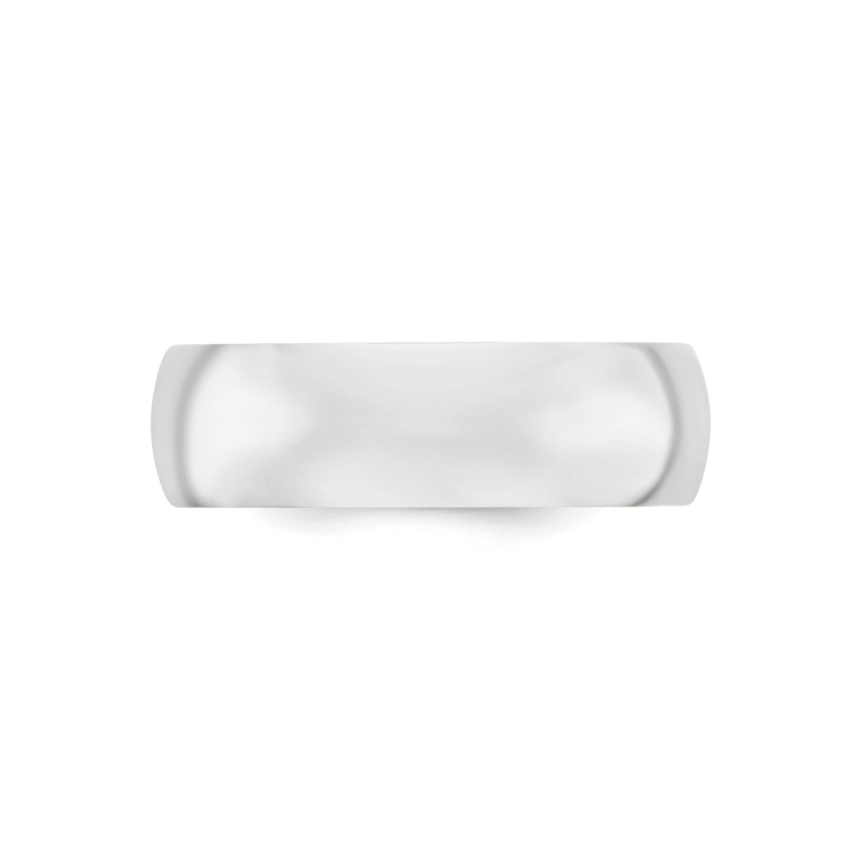10k White Gold Comfort Fit, Lightweight wedding band ring detail view