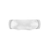 10k White Gold Comfort Fit, Lightweight wedding band ring detail view