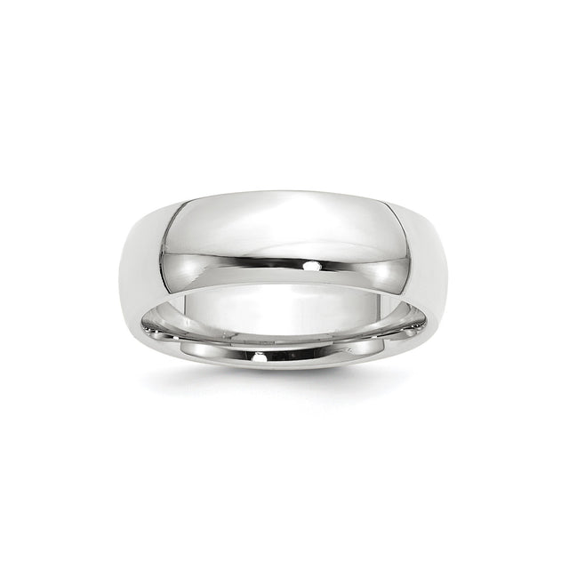 10k White Gold Comfort Fit, Lightweight wedding band ring