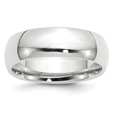 14K White Gold Comfort Fit Wedding Band, Solid 7 mm Classic Ring for Everyday Elegance