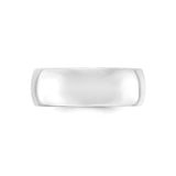 10k White Gold Comfort Fit, Lightweight wedding band ring detail view