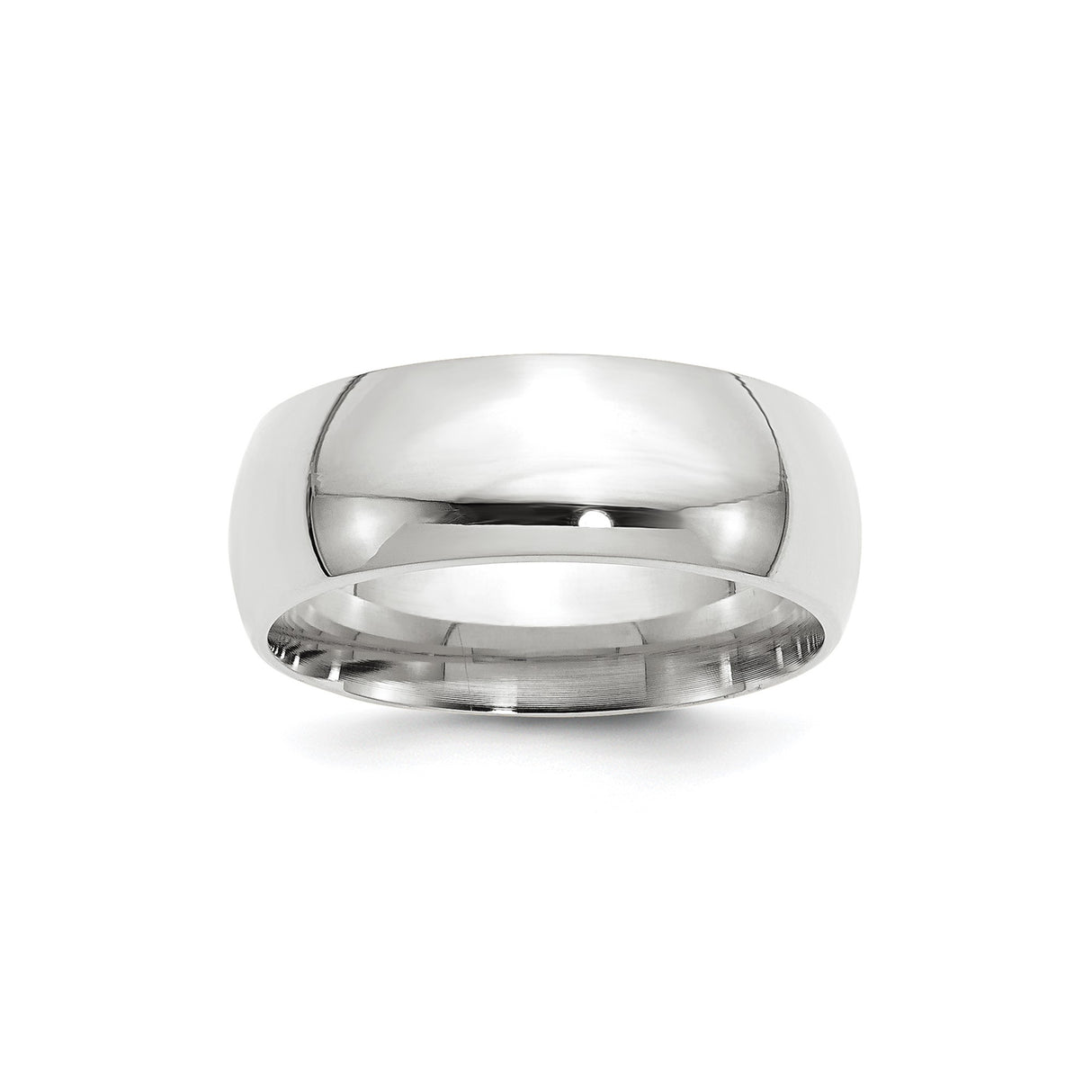 10k White Gold Comfort Fit, Lightweight wedding band ring