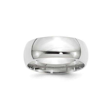 10k White Gold Comfort Fit, Lightweight wedding band ring