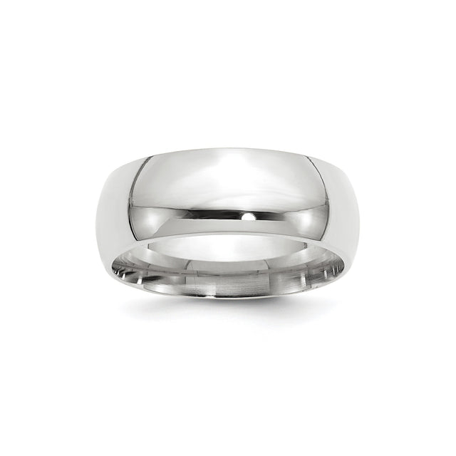 10k White Gold Comfort Fit, Lightweight wedding band ring