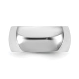 10k White Gold Comfort Fit wedding band ring detail view