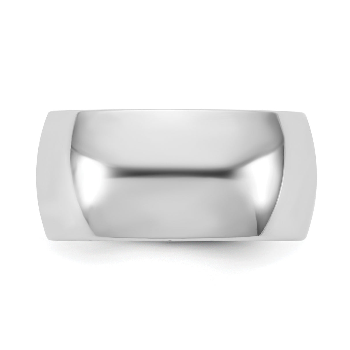 10k White Gold Comfort Fit wedding band ring detail view