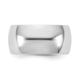 10k White Gold Comfort Fit wedding band ring detail view