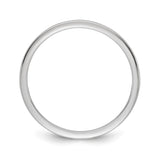 14k White Gold Comfort Fit, Lightweight wedding band ring alternate angle