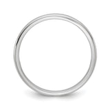 14k White Gold Comfort Fit, Lightweight wedding band ring alternate angle