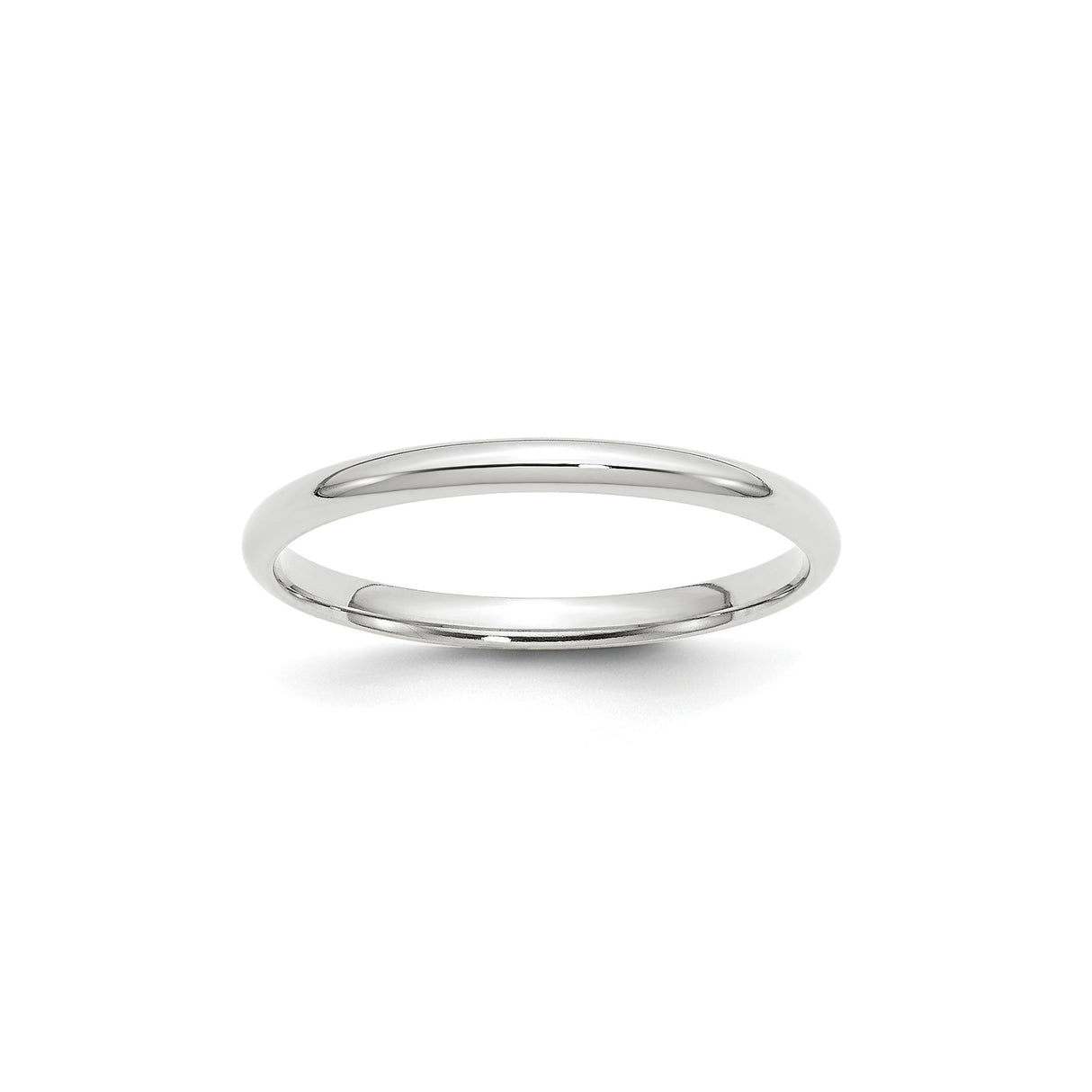 14k White Gold Comfort Fit, Lightweight wedding band ring