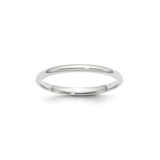 14k White Gold Comfort Fit, Lightweight wedding band ring