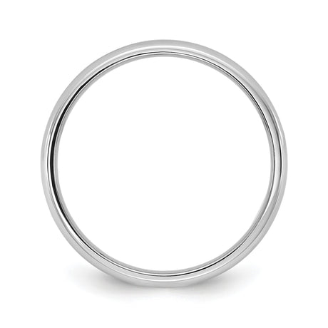 10k White Gold Comfort Fit, Lightweight wedding band ring alternate angle