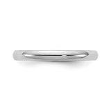 10k White Gold Comfort Fit, Lightweight wedding band ring detail view