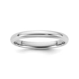 14k White Gold Comfort Fit, Lightweight wedding band ring