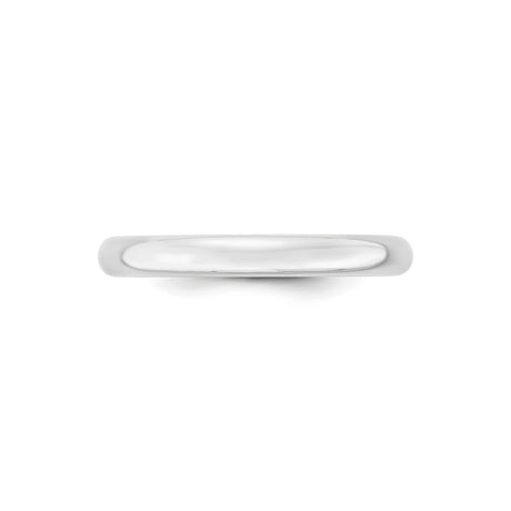 10k White Gold Comfort Fit, Lightweight wedding band ring alternate angle