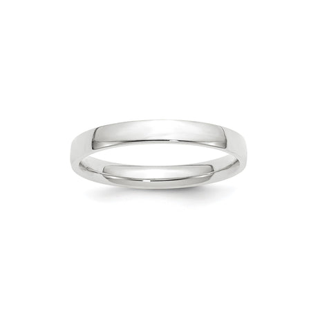 10k White Gold Comfort Fit, Lightweight wedding band ring