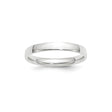 14k White Gold Comfort Fit, Lightweight wedding band ring