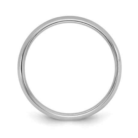 10k White Gold Comfort Fit, Lightweight wedding band ring alternate angle
