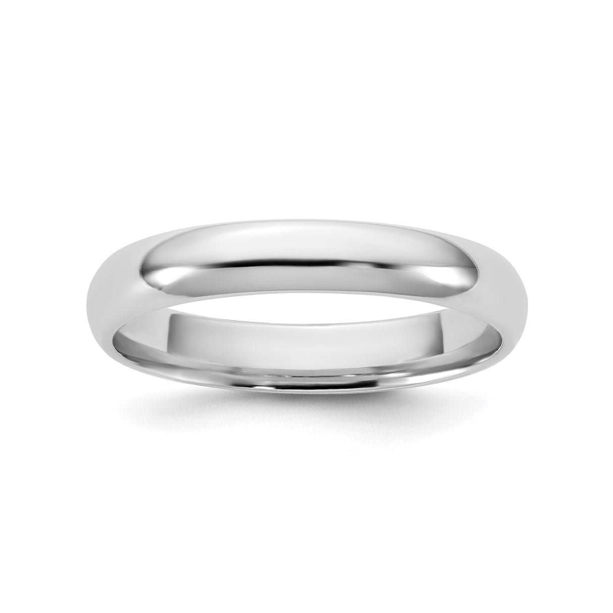 14k White Gold Comfort Fit, Lightweight wedding band ring