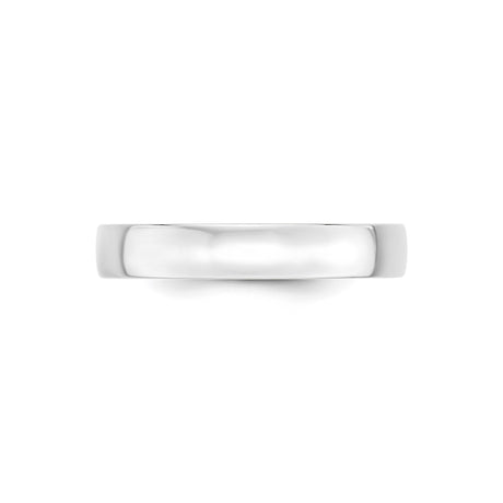 10k White Gold Comfort Fit, Lightweight wedding band ring alternate angle