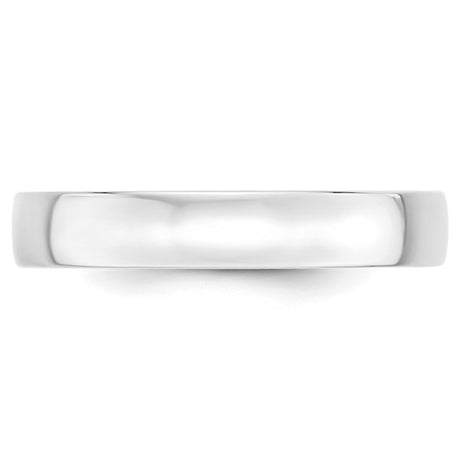14K White Gold Comfort-Fit Wedding Band, Lightweight 4mm Solid Ring