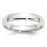 14K White Gold Comfort-Fit Wedding Band, Lightweight 4mm Solid Ring
