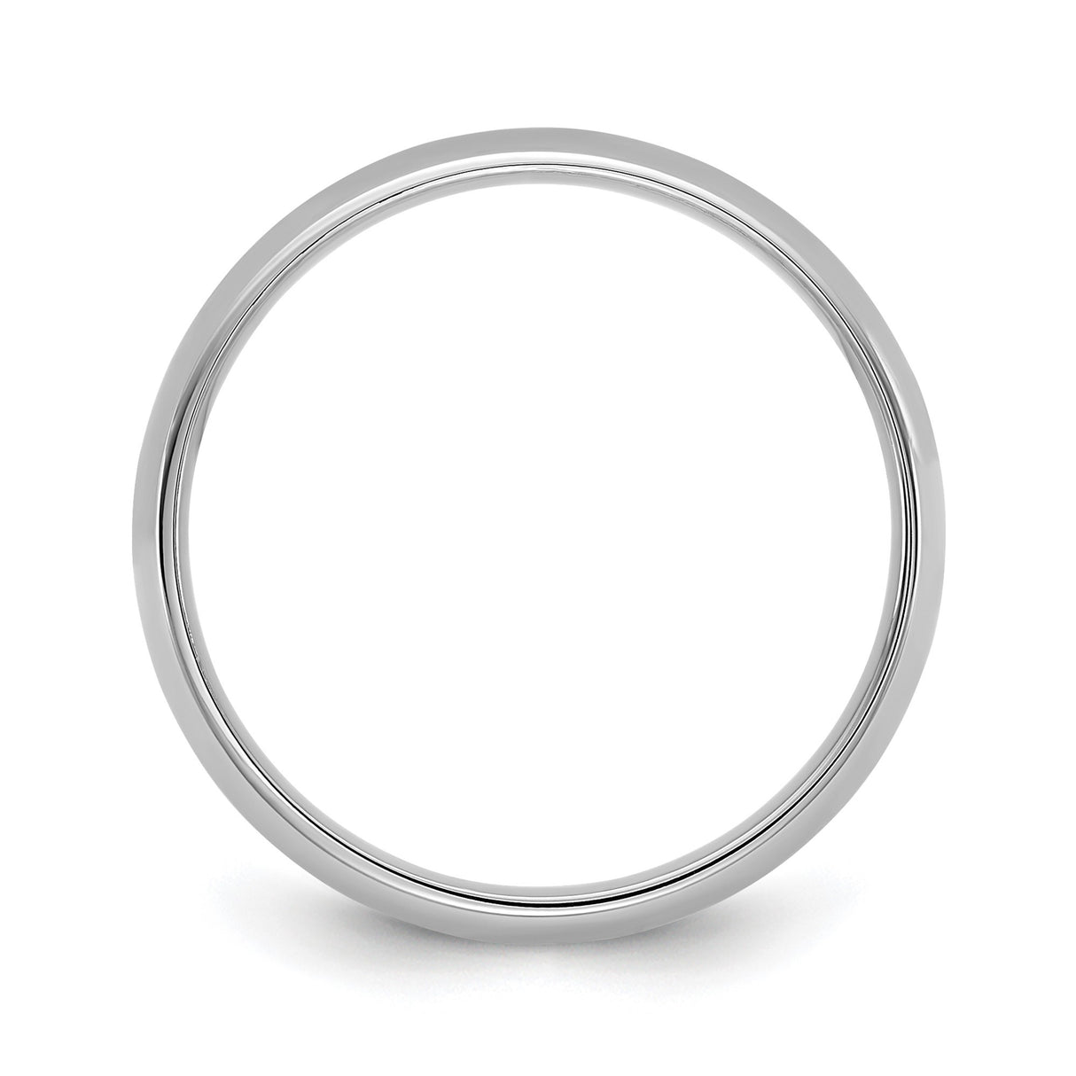 10k White Gold Comfort Fit, Lightweight wedding band ring alternate angle