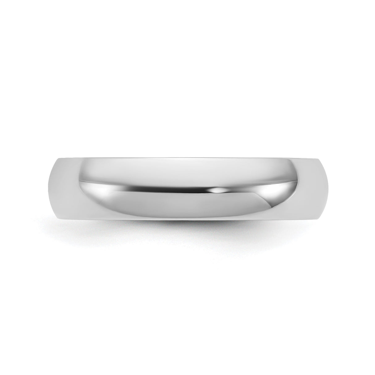 10k White Gold Comfort Fit, Lightweight wedding band ring detail view