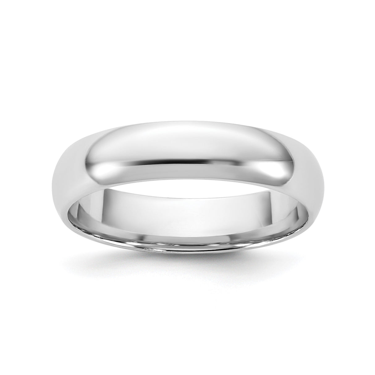 10k White Gold Comfort Fit, Lightweight wedding band ring